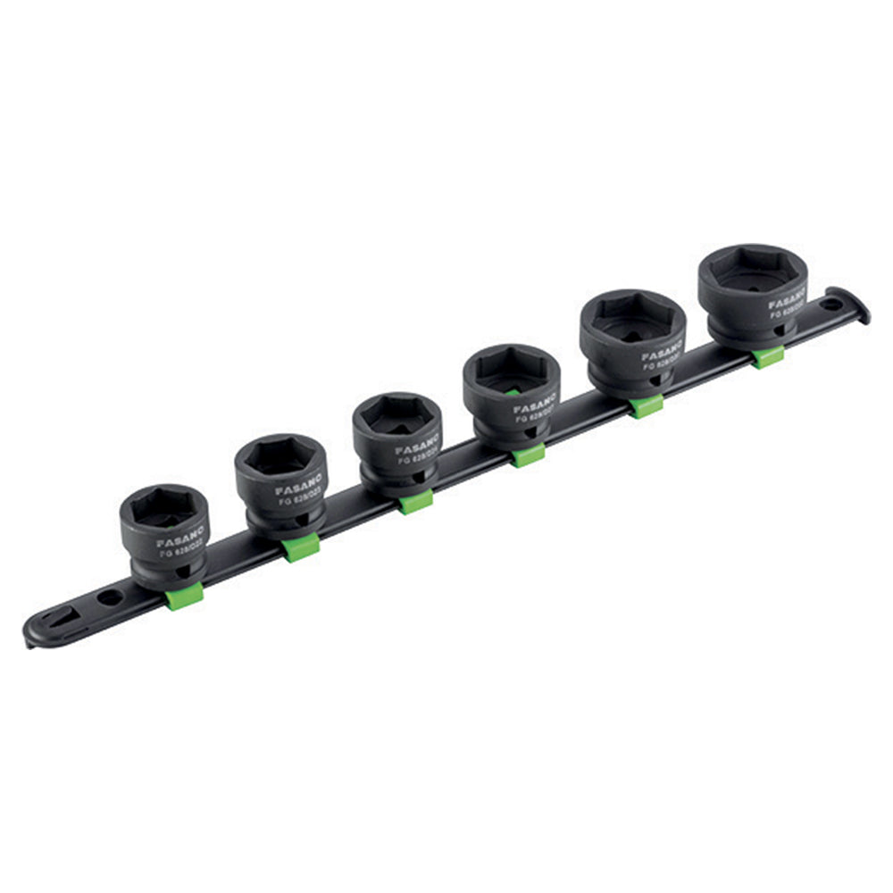 Set 6 chiavi a bussola esagonali rinforzate 1/2  -serie EXTRA PIATTA | FG 628/S6