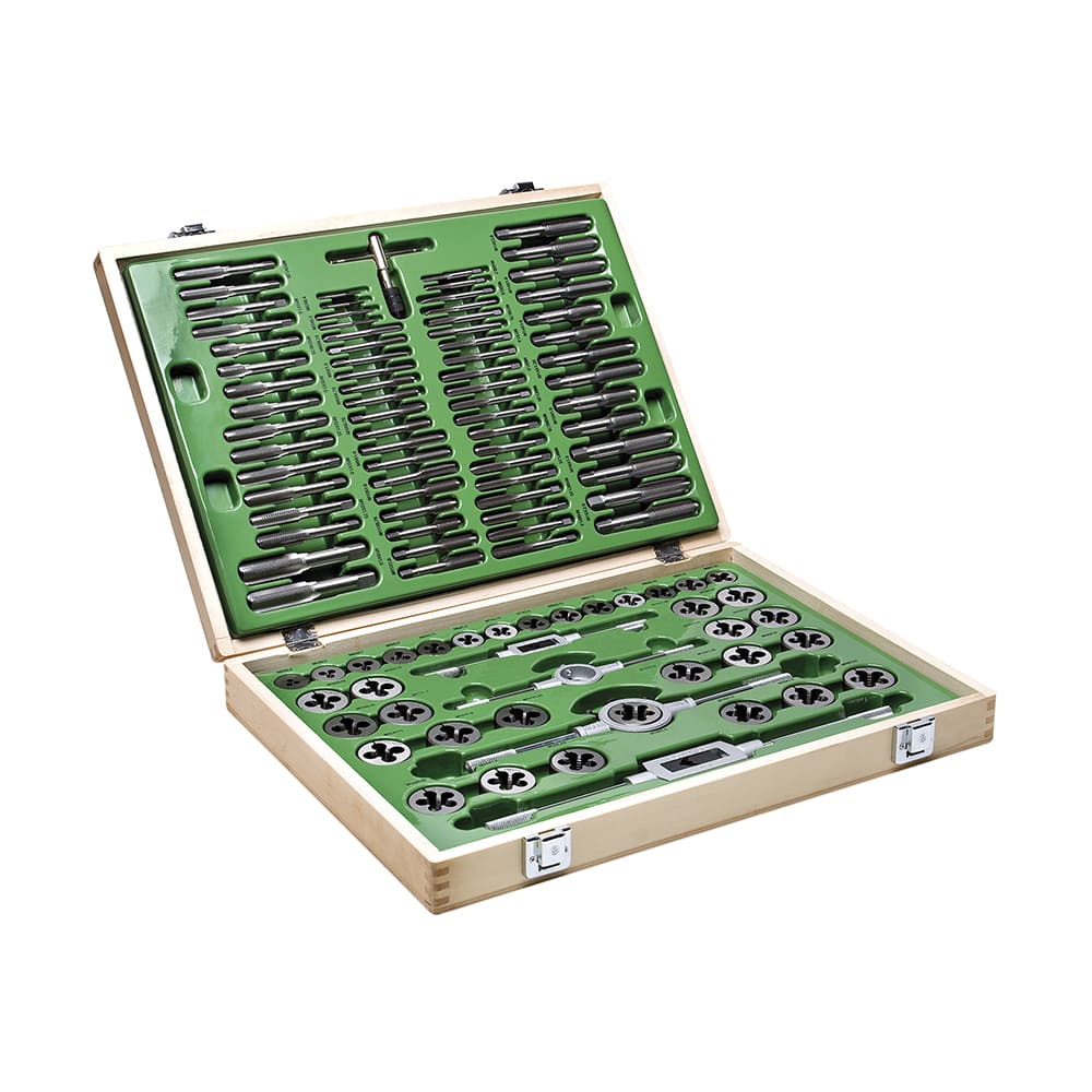 Set maschi e filiere in acciaio a cromo e accessori -110pz | FG 70/S110
