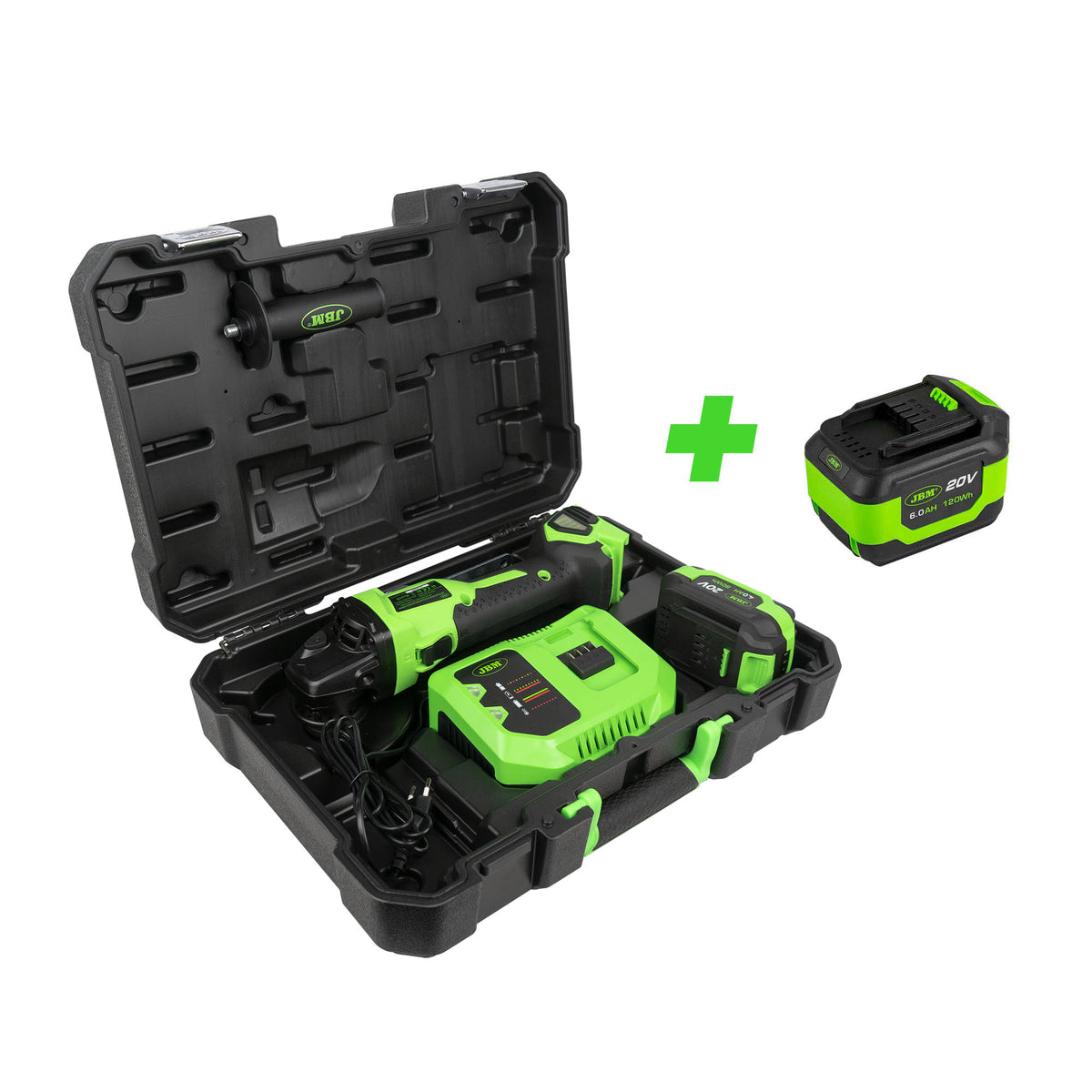 SMERIGLIATRICE ANGOLARE CON MOTORE BRUSHLESS 125MM CON CUSTODIA + 60015 | PROMO-60049C