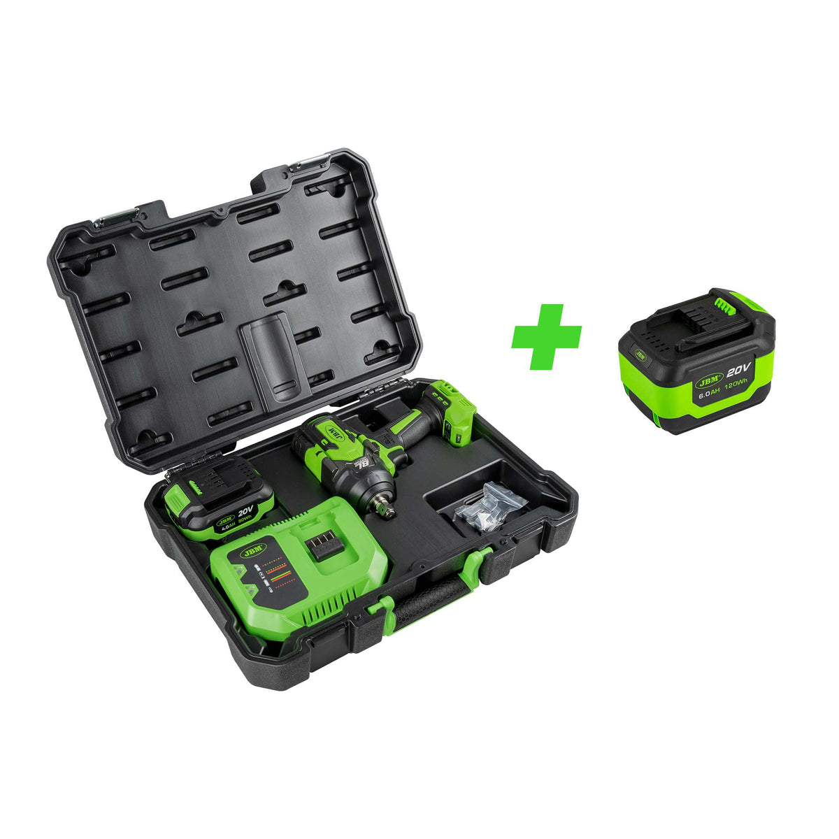 60051C CHIAVE A PERCUSSIONE BRUSHLESS A BATTERIA 1/2" 1000NM CON CUSTODIA + 60015 | PROMO-60051C