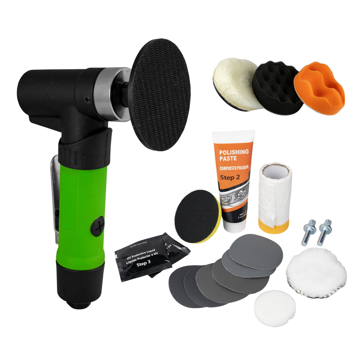 KIT SPECIALE LUCIDATRICE: 3" LUCIDATRICE NEUMATICA + 12X KIT RIPRISTINO | SERIE262