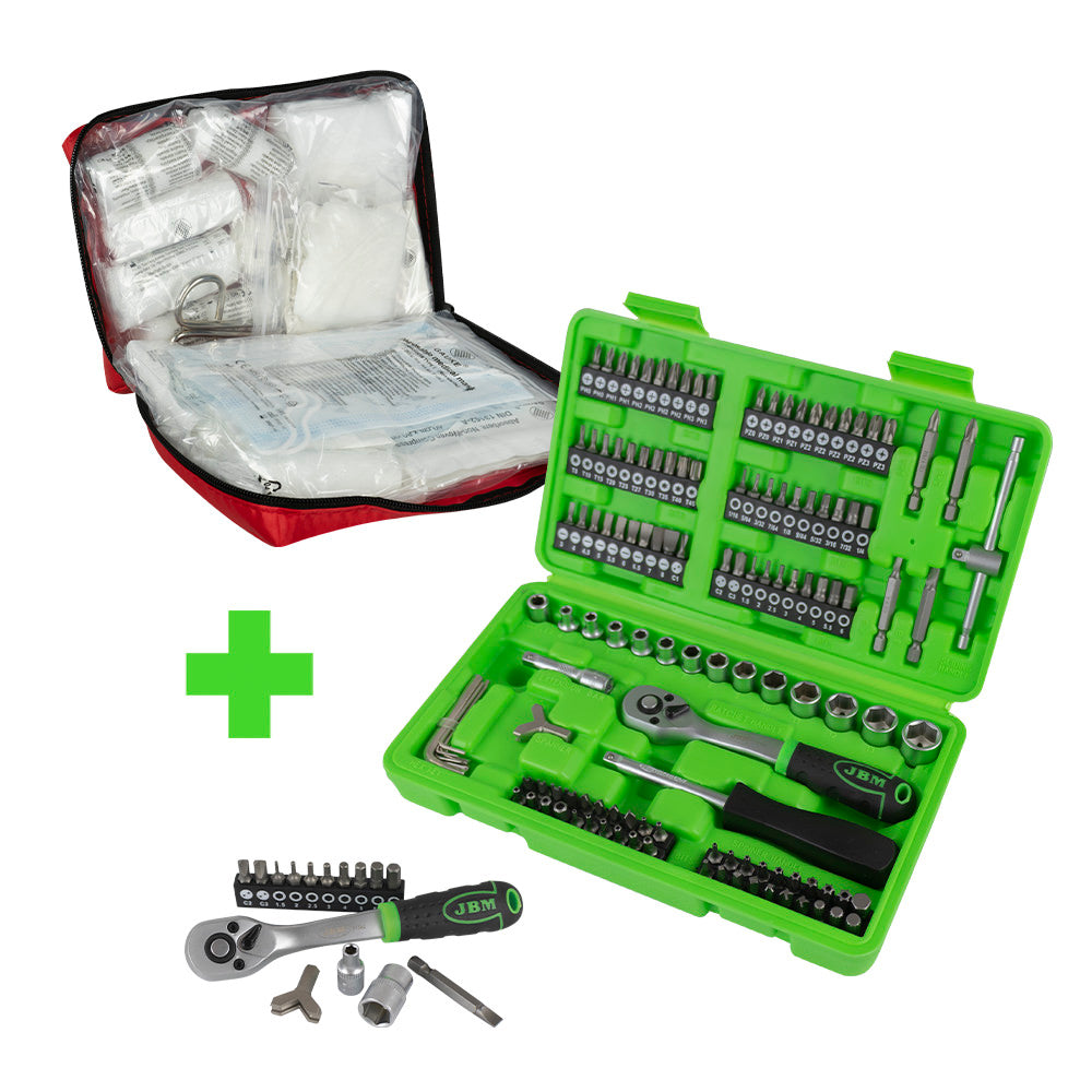 SERIE 368: CASSETTA DI PRIMO SOCCORSO 54042 + SET DI INSERTIE E PUNTE 53953  | SERIE368