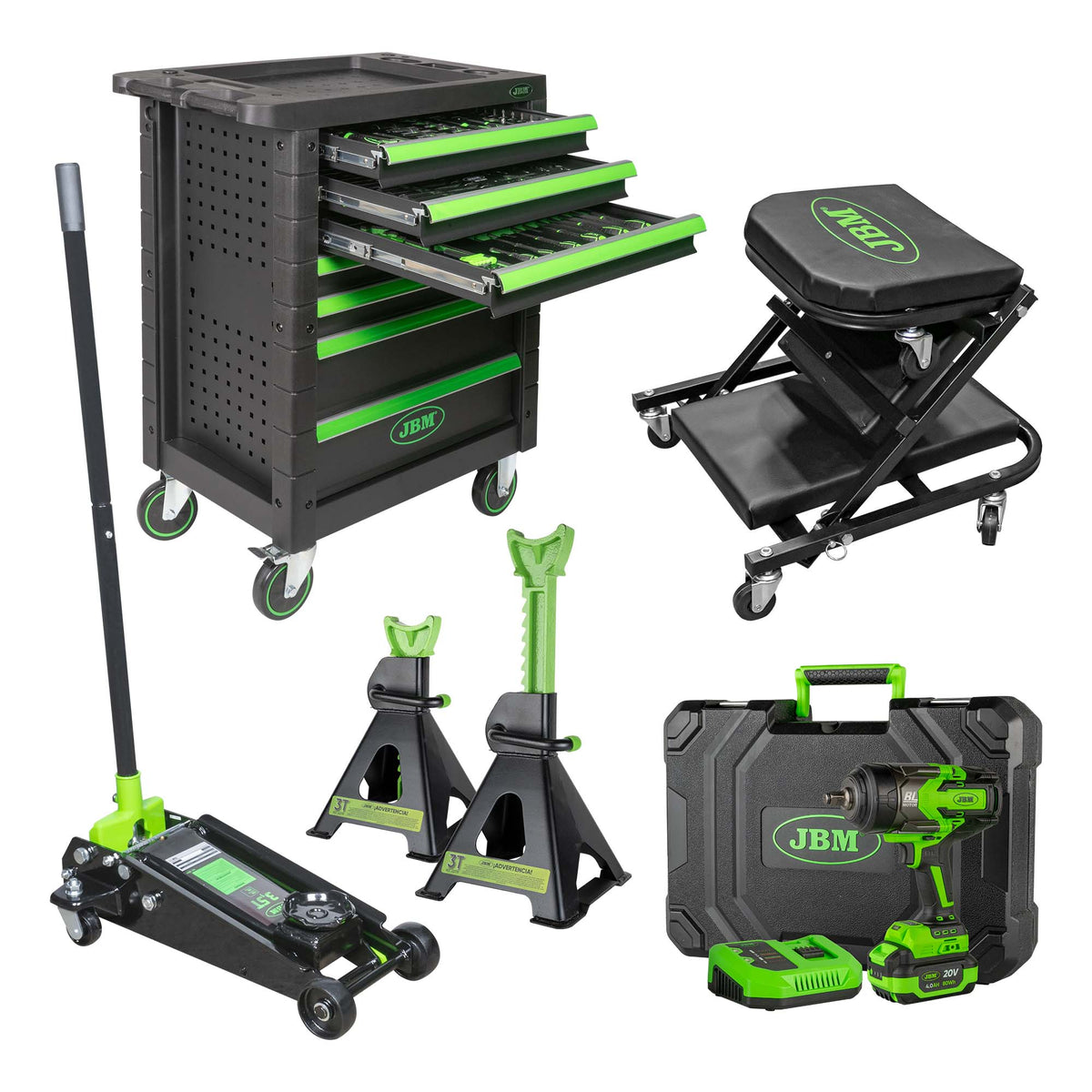 CARRELLO DI UTENSILI 53904+AVVITATORE 60044C+53211+50818+53779 | SERIE425