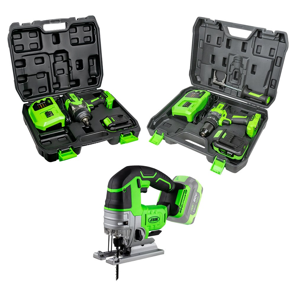 60047C TRAPANO A BATTERIA A 2 VELOCIT? + 60044C PISTOLA AD IMPATTO ?DA 1/2" + 60010 SEGA A GATTUCCIO | SERIE445