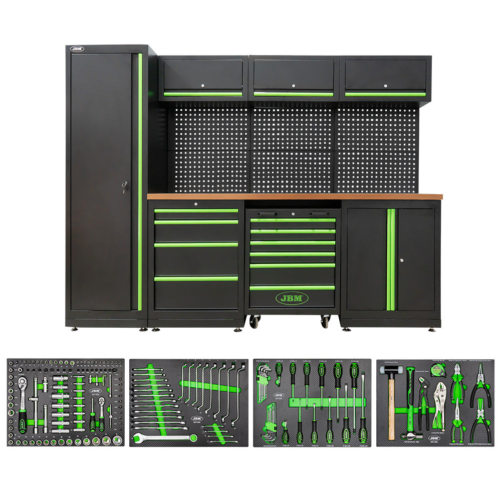 PARETE COMPLETA IN CABRONIO PER OFFICINA + CARRELLO CON 4 TERMOFORMATI CON UTENSILI | 54327 | EVA-SERIE446