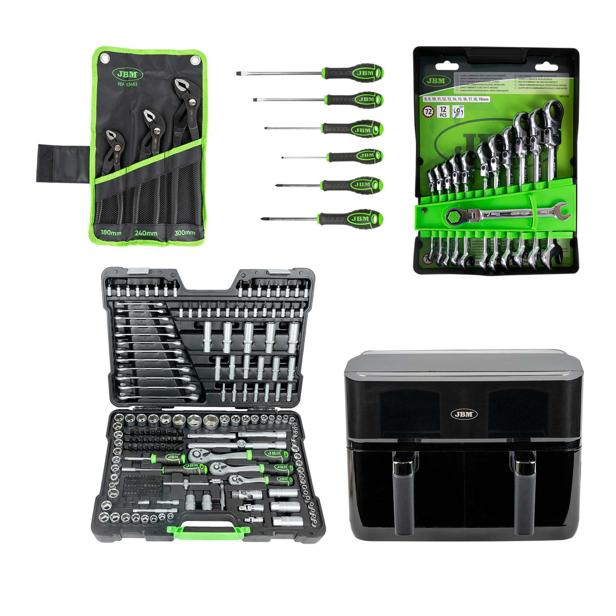 51318 SET DI 12 CHIAVI + 54045 VALIGETTA DI UTENSILI DA 216 PEZZI + 53483 SET DI 3 PINZE + 54070 | SERIE536F