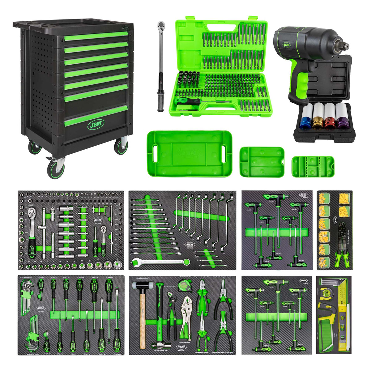 CARRELLO PORTAUTENSILI + MODULI PORTAUTENSILI + CHIAVE DINAMOMETRICA + AVVITATORE A IMPULSI | SERIE562
