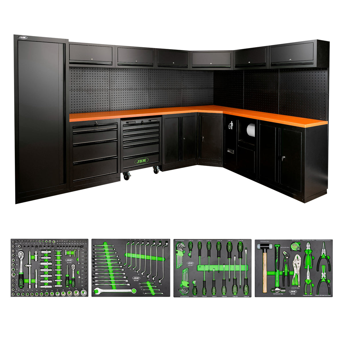 SET DI MOBILI MODULARI (43 PEZZI) - NERO | SERIE565K