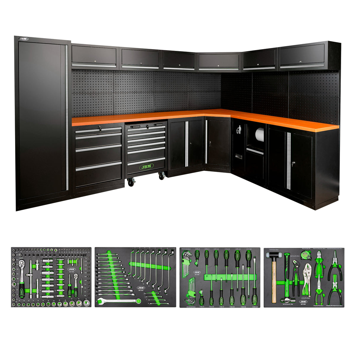 SET DI MOBILI MODULARI (43 PEZZI) - ARGENTO | SERIE565S