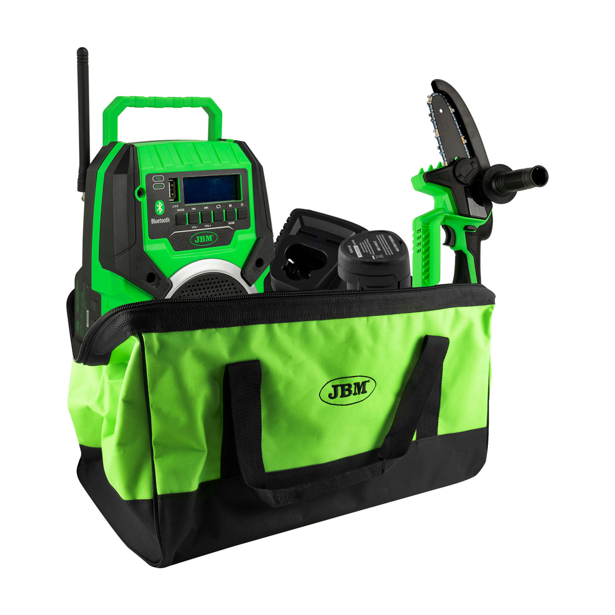 60056 MINI MOTOSEGA 12V+60025 CARICABATTERIE 12 V + 60026 BATTERIA  2.0 AH + 53782 BORSA | SERIE570