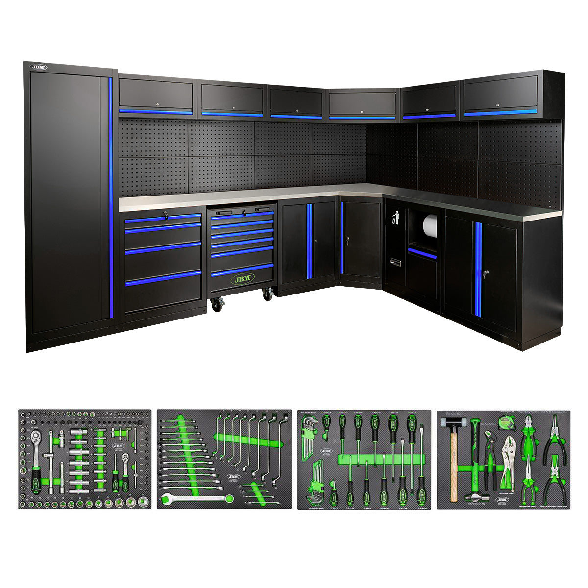 SET DI MOBILI MODULARI (43 PEZZI) - BLU | SERIE587B