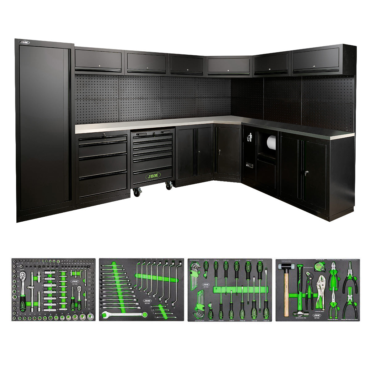SET DI MOBILI MODULARI (43 PEZZI) - NERO | SERIE587K