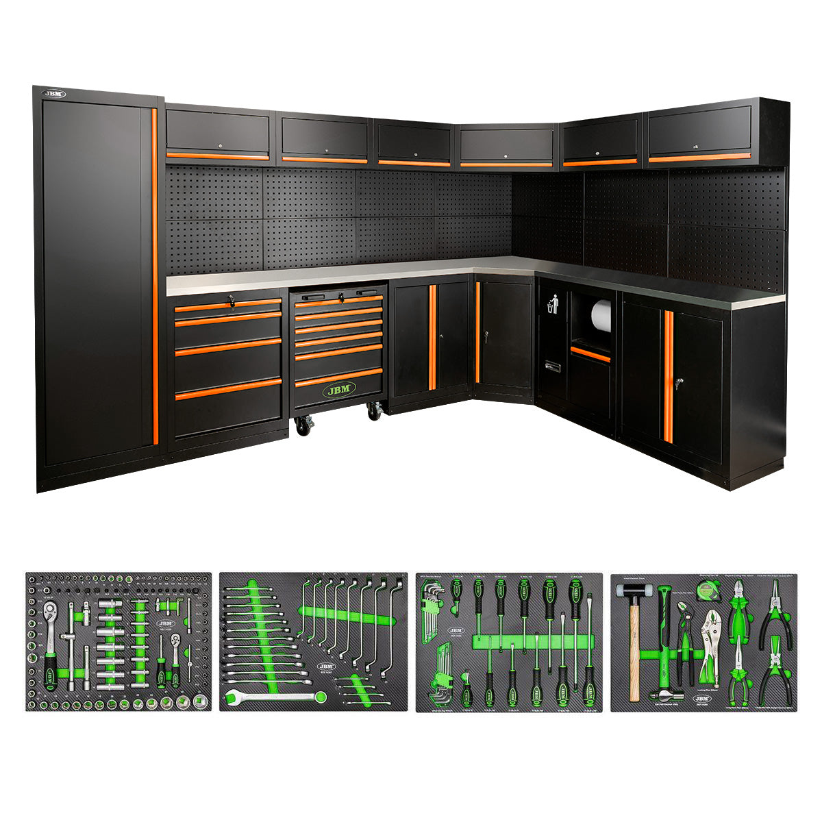 SET DI MOBILI MODULARI (43 PEZZI) - ARANCIONE | SERIE587O