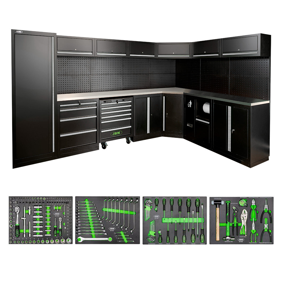 SET DI MOBILI MODULARI (43 PEZZI) - ARGENTO | SERIE587S