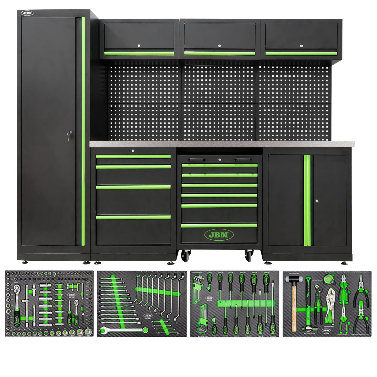 SET DI MOBILI COMPONIBILI PER OFFICINA (18 PEZZI) + SET DI 4 MODULI DI UTENSILI IN CARBONIO EVA | SERIE588