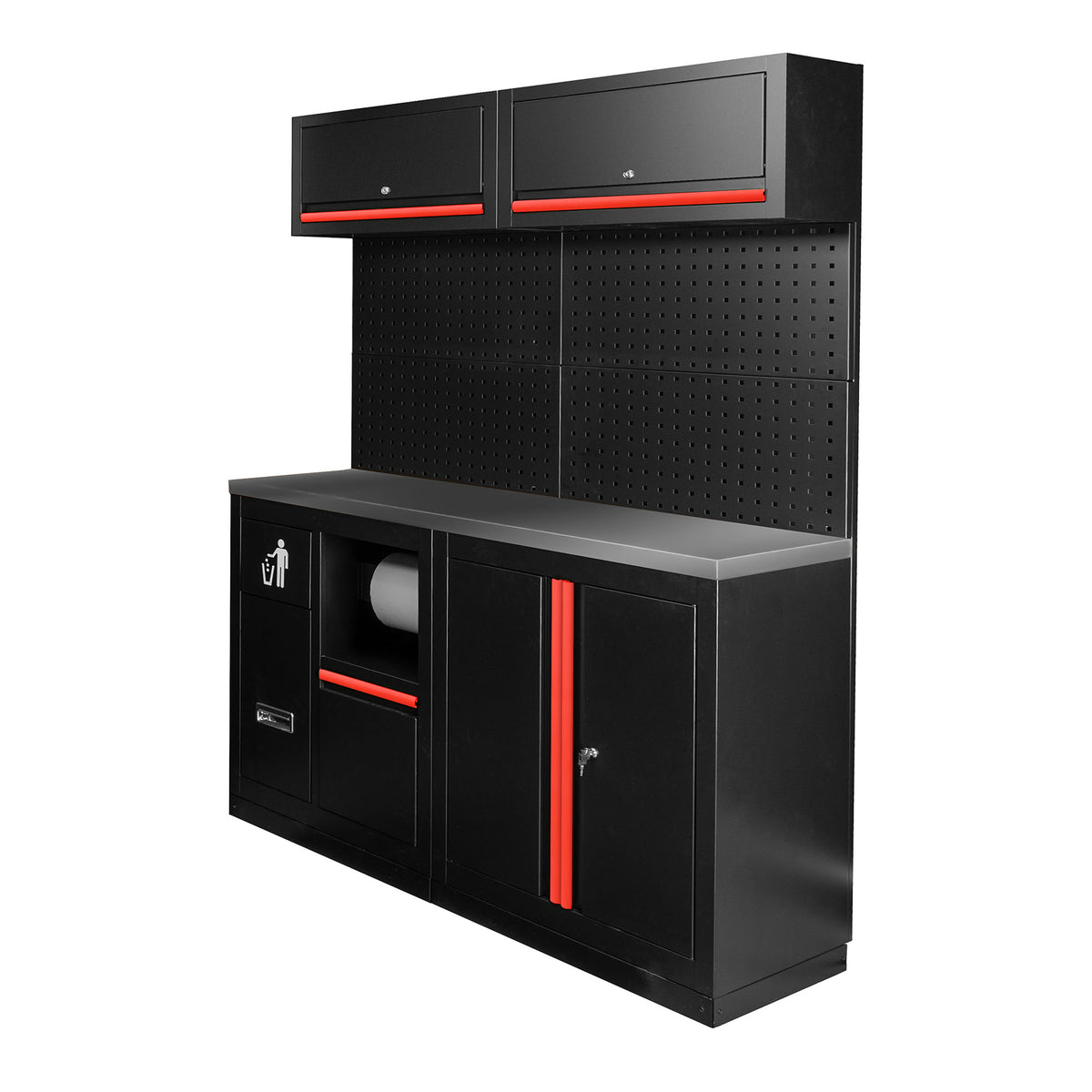 SET DI MOBILI MODULARI (12 PEZZI) - ROSSO | SERIE590R