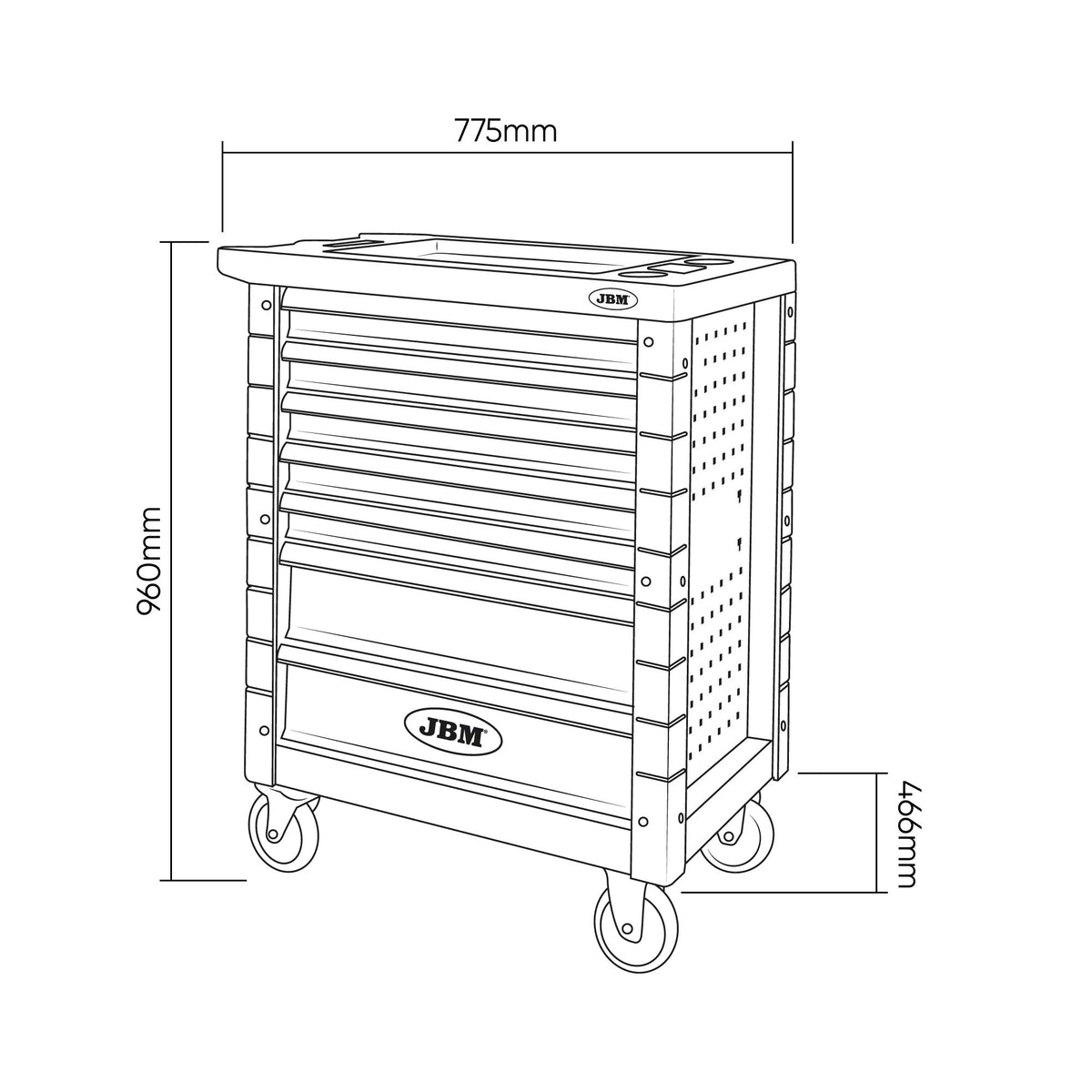 CARRELLO PORTAUTENSILI 7 CASSETTI GRIGIO - VDE SPECIALE | 54233