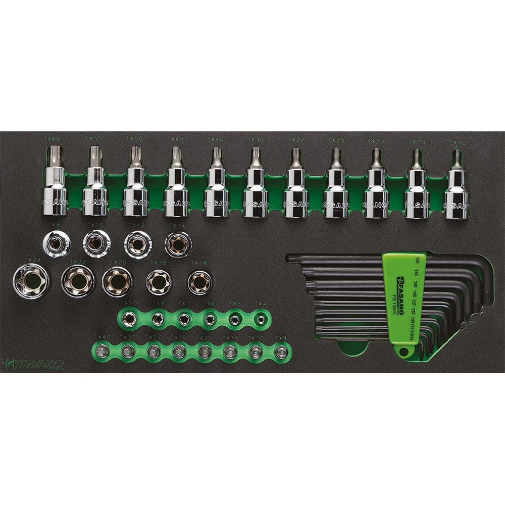 Modulo chiavi a bussola Torx e accessori - 1/4   e 1/2   | FG 100/21TX