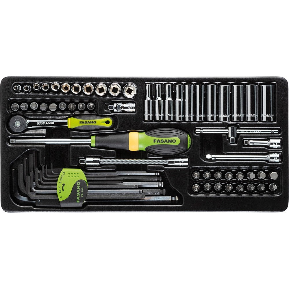 FG 102/17E Modulo chiavi a bussola poligonali e accessori - 1/4"