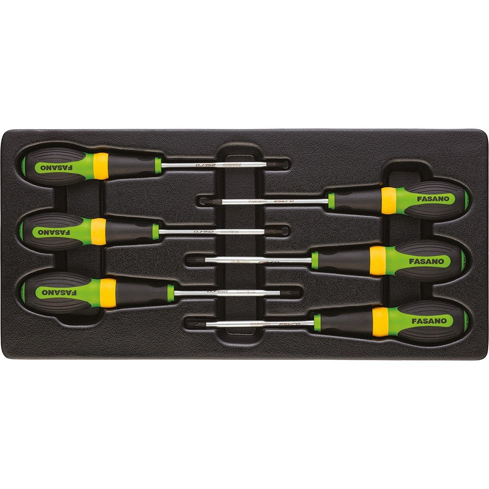 FG 101D/6G Carrello porta utensili mod. FG 101 con top in gomma a 6 cassetti con assortimento