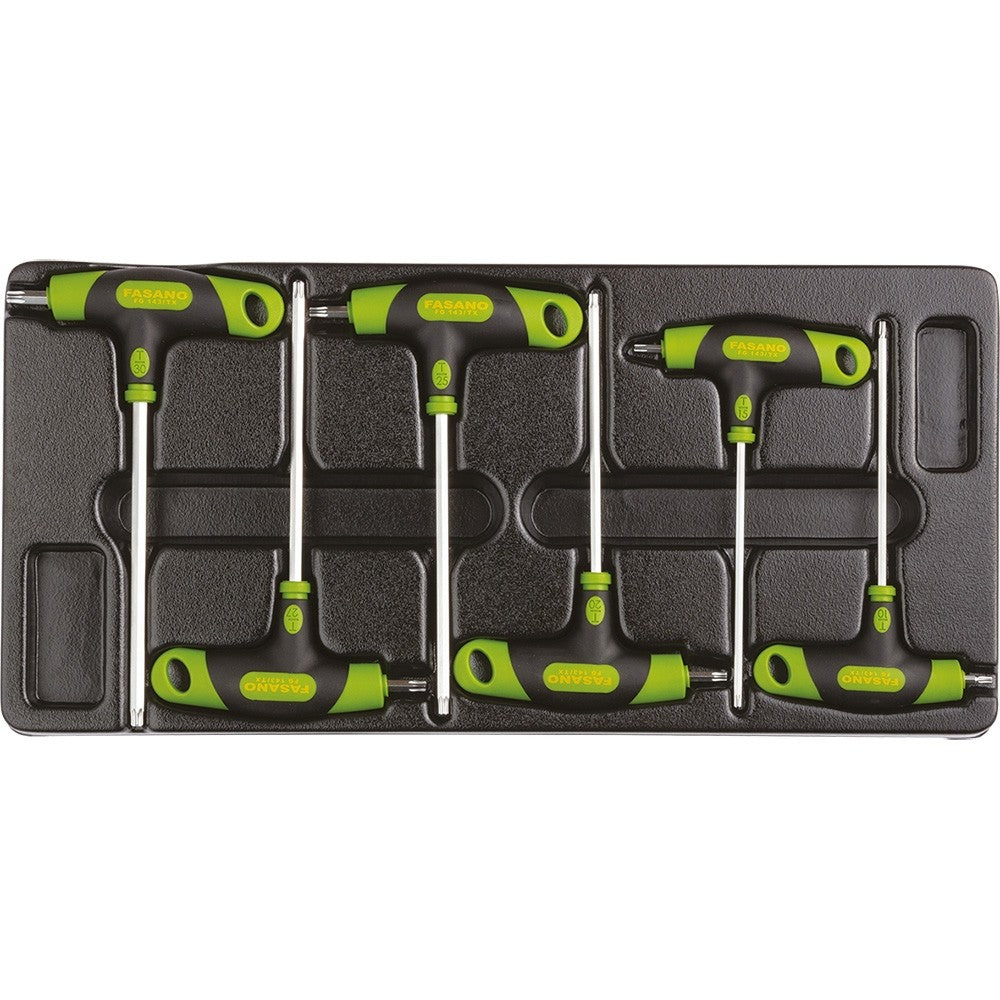 FG 101D/6G Carrello porta utensili mod. FG 101 con top in gomma a 6 cassetti con assortimento