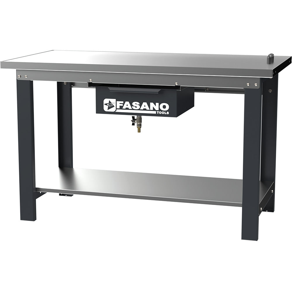 Banco da lavoro con ripiano e cassetto per recupero fluidi | FG 136/D1.5