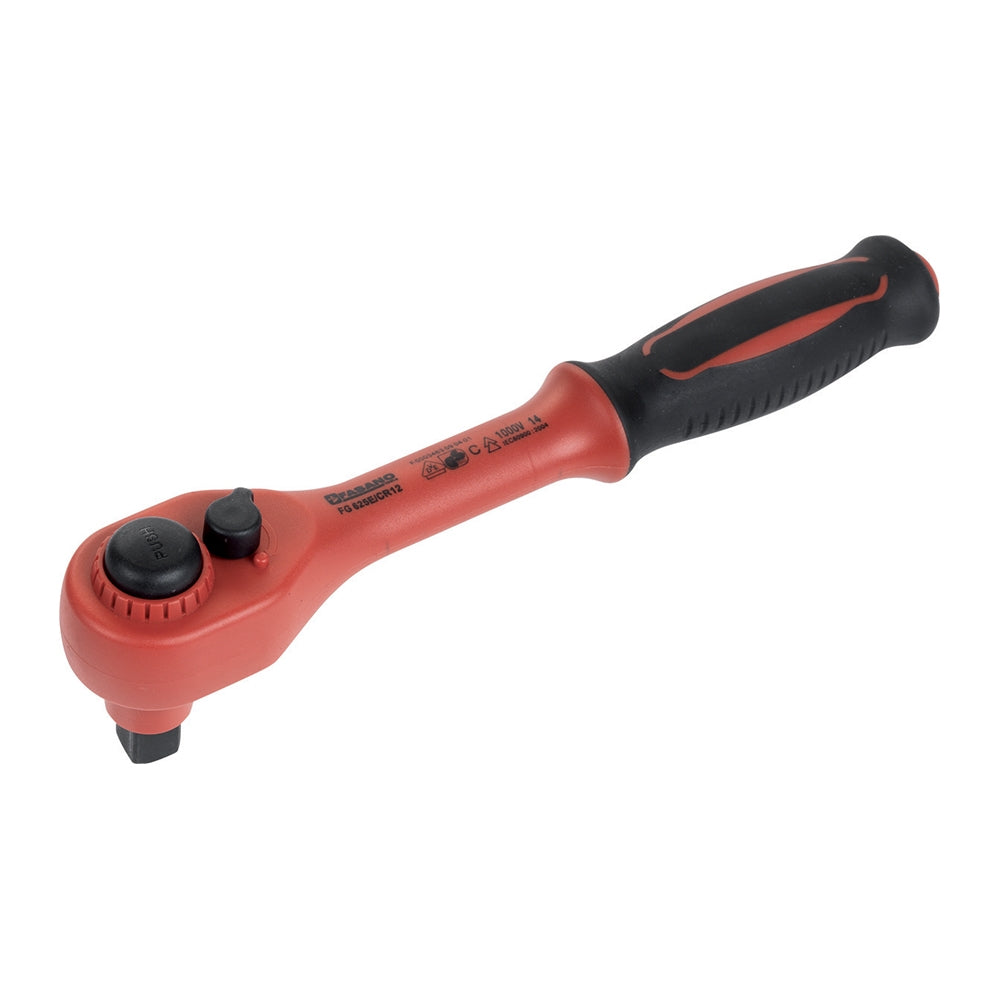 Cricchetto reversibile isolato con attacco quadro 3/8   | FG 624E/CR38