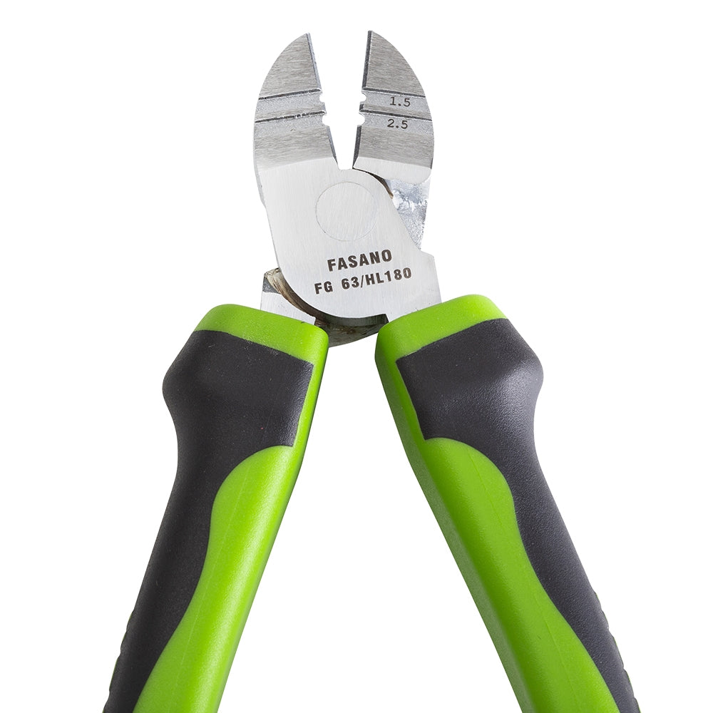 Tronchese a grande effetto a taglienti diagonali, dotato di incavi spellafili 1.5 e 2.5mm  | FG 63/HL180