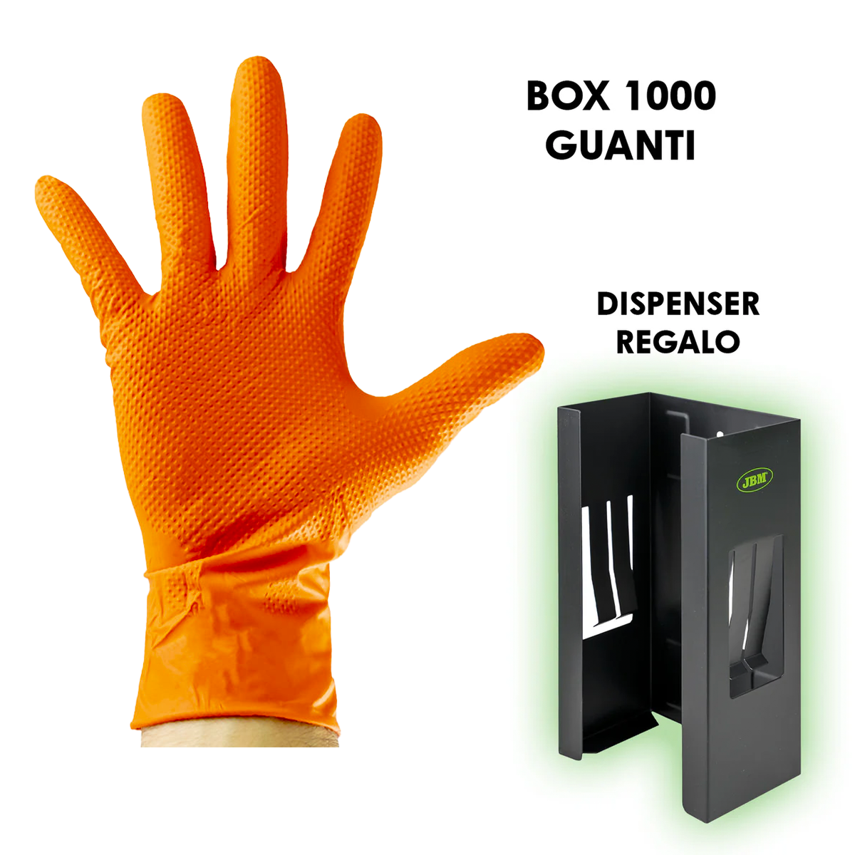 PROMO BOX 1000 GUANTI NITRILE DIAMANTATI | DISPENSER 54758 REGALO
